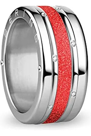 Bering Exchangeable Ring Combination for Women in Silver and Blue with the Distinctive Twist and Change System, Amur