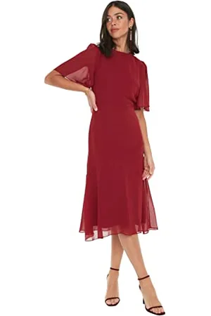 Trendyol FeMan Basics Midi A-line Regular fit Woven Dress