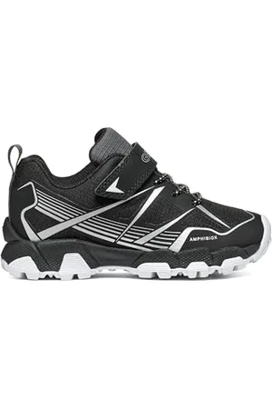 Geox J MAGNETAR BOY B ABX Sneaker, Black/White, 0 UK