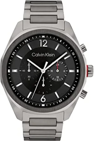 Calvin Klein Chronograph Quartz Watch for Men with Grey Stainless Steel Bracelet - 25200267