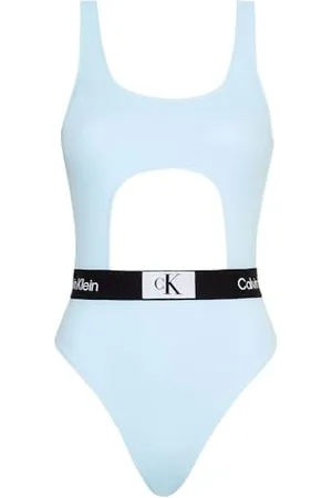 Calvin Klein Women Cut Out One Piece-Rp Cut Out Blue, S