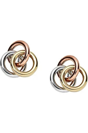 Fossil Earrings for Women , 1.27 cm Multicolor Stainless Steel Earrings, JF01819998