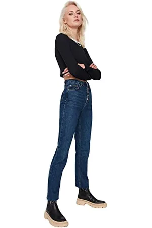 Trendyol Women High Waist Straight Leg Bootcut & Flared Jeans