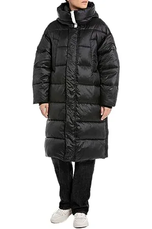 Replay Adult W7800 Shiny Nylon Coat, , S