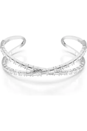 Swarovski Hyperbola cuff, Infinity, , Rhodium plated
