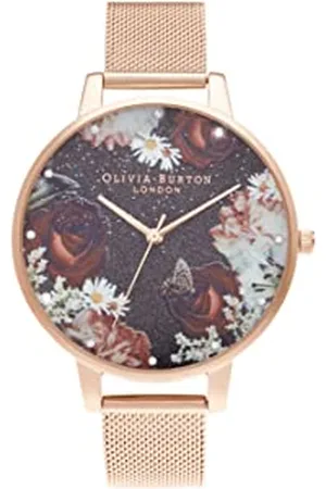 Olivia Burton Analogue Quartz Watch for women with Rose gold colored Stainless Steel bracelet - OB16WG80