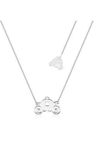 Couture Disney Pendant - Cinderella Carriage Pendant Sterling Silver, 40cm, Silver