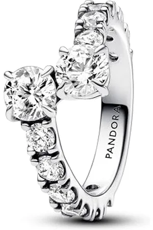 PANDORA Timeless Sterling silver ring with clear cubic zirconia, 52