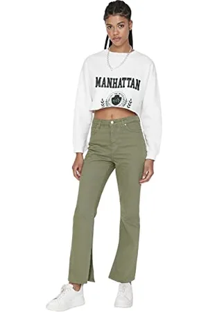 Trendyol Women High Waist Straight Leg Bootcut & Flared Jeans