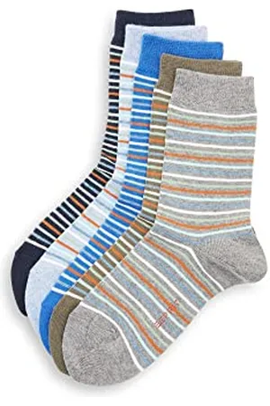 ESPRIT Unisex Kids Multi Stripe 5-Pack Socks, Cotton, , 9-11.5 (Pack Of 5)
