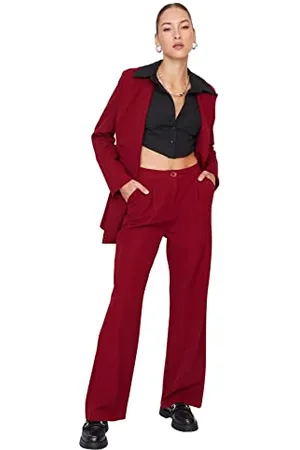 Trendyol Women Normal Waist Wide Leg Trousers