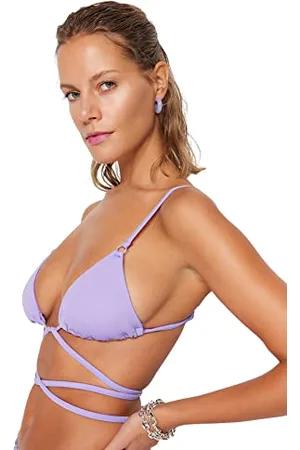 Trendyol Women Regular fit Wrap Knitted Bikini Top