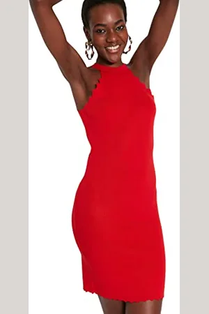Trendyol Women Bodycon Slim fit Knitwear Dress, ,L