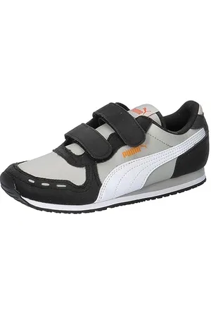 PUMA Unisex Kids Cabana Racer Sl 20 V Ps Sneakers, Ash Gray- White- Black, 1.5 UK