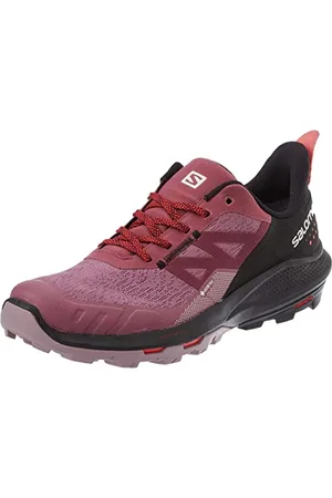 Salomon Outpulse Gore-tex Hiking Shoes for Women, Tulipwood/Black/Poppy Red, 7.5 UK