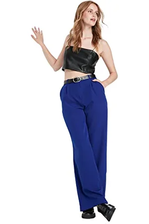 Trendyol Women Basic Normal Waist Wide Leg Wide Leg Trousers