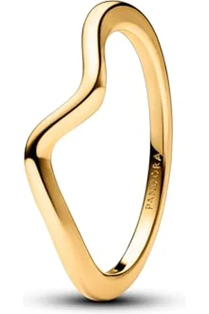 PANDORA Timeless Wave 14k -plated ring, 56