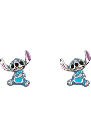 Disney Lilo & Stitch Sterling Silver Blue Enamel Stitch Stud Earrings E906250RRHL.PH