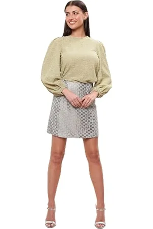Louche Aubin-Disco Floral a-line Mini Skirt, , Size 8