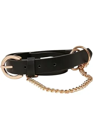 Urban classics Synthetic Leather Belt with Chain, , L/XL