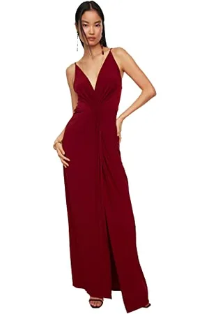 Trendyol Women Prom/Bridesmaid Maxi Shift Regular fit Knit Evening Dress
