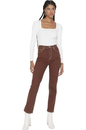 Trendyol Women High Waist Flare Leg Bootcut & Flared Jeans