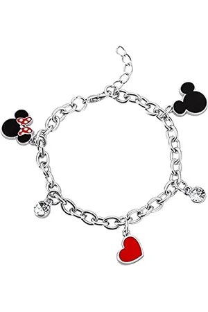 Disney Minnie and Mickey Multicoloured Enamel Costume Charm bracelet BH00228RL-65