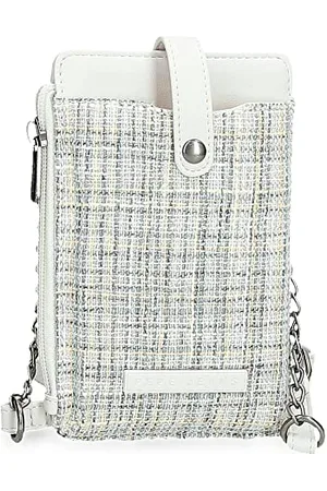 Pepe Jeans Oana Shoulder Bag White 9,5x16,5 cm Polyester with Synthetic Leather details