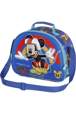Disney Mickey Mouse Freestyle-3D Lunch Bag, Blue, 25.5 x 20 cm