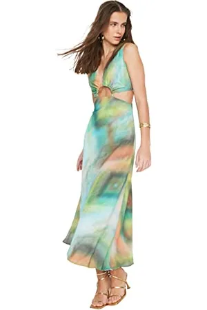 Trendyol Women Design Maxi A-line Regular fit Woven Dress
