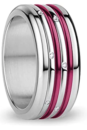 Bering Exchangeable Ring Combination for Women in Silver and Blue with the Distinctive Twist and Change System, Mississippi