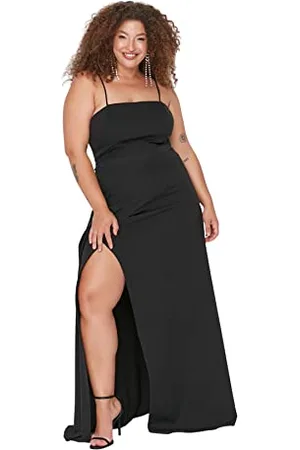 Trendyol Women Plus Size Maxi Bodycone Fitted Woven Plus Size Dress