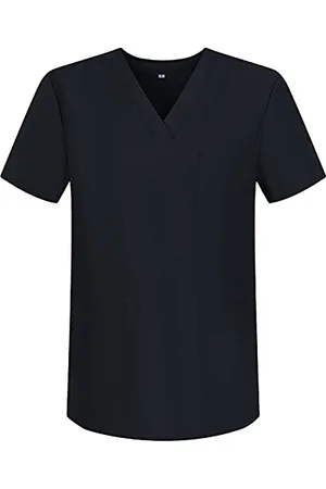 MISEMIYA Scrub Top Unisex Scrubs - Medical Uniform V-Neck Tunic Scrub Top BZ-6801 - Large