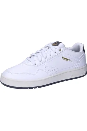 PUMA Unisex Court Classic Sneaker, White-Galactic Gray Gold, 4.5 UK