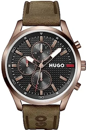 HUGO BOSS Analogue Multifunction Quartz Watch for Men with Leather Strap - 1530162