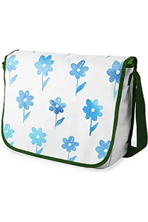 Bonamaison Digitally Printed Messenger School Bag with Khaki Strap for Students, Cross Body Bag, Courier Bag, Shoulder Bag for School, Back to School, Size: 29x36 Cm