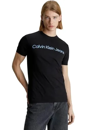 Calvin Klein Men Short-Sleeve T-Shirt Institutional Logo Slim Fit, Black , XL