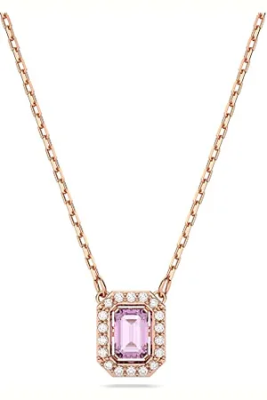 Swarovski Millenia Pendant Necklace, Purple Coloured Crystal in a Rose Gold Tone Plated Setting, from the Millenia Collection