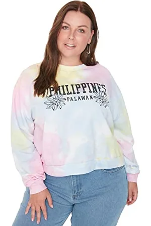 Trendyol Plus Size Sweatshirt - Multi-color - Regular