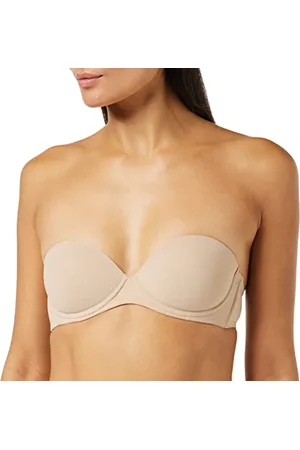 Calvin Klein Women’s Strapless Push Up Bra with Stretch, (Sand Dune), 32D