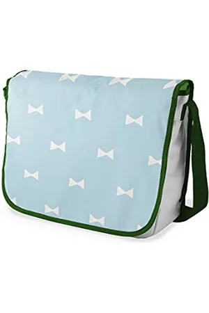 Bonamaison Digitally Printed Messenger School Bag with Khaki Strap for Students, Cross Body Bag, Courier Bag, Shoulder Bag for School, Back to School, Size: 29x36 cm