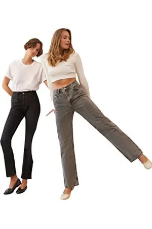 Trendyol FeMan High Waist Straight Leg Bootcut & Flared Jeans