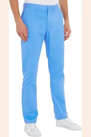 Tommy Hilfiger Men Chino Denton 1985 Pima Cotton Woven Pants, Blue, 36W / 28L