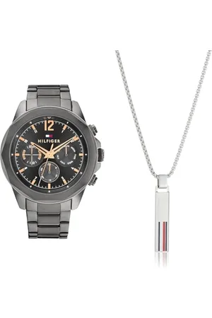 Tommy Hilfiger Analogue Multifunction Quartz Watch for Men & Pendant Necklace
