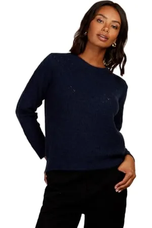 Little Mistress Navy Open Knit Jumper, XL