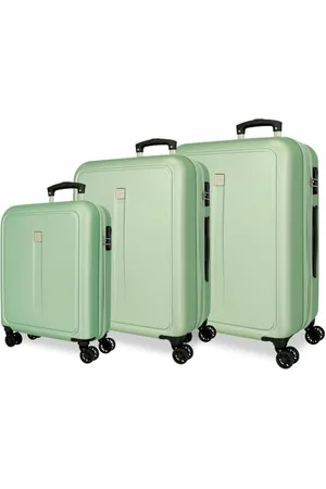 Roll Road Camboya Cabin Trolley, Black, 40 x 55 x 20 cm, Rigid ABS Combination Lock, Side Lock, 37 L, 3.08 kg, 4 Wheels, Hand Luggage, , 52x46x75 cm, Set of 3 suitcases