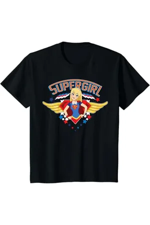 DC Comics Originals Youth DC Kids Super Girl Logo Hips Framed T-Shirt