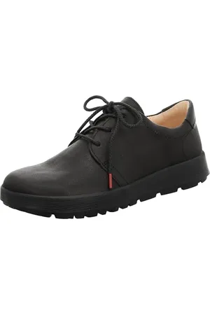 Think! Damen COMODA chromfrei gegerbte nachhaltige Halbschuhe, Schwarz 0000
