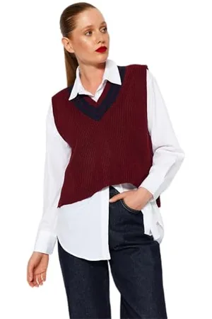 Trendyol FeMan Regular fit Basic V Neck Knitwear Sweater, ,M