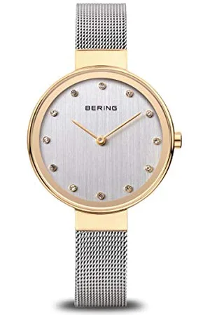 Bering Women Analog Quartz Classic Collection Watch with stainless steel Strap and Sapphire Crystal 12034-010